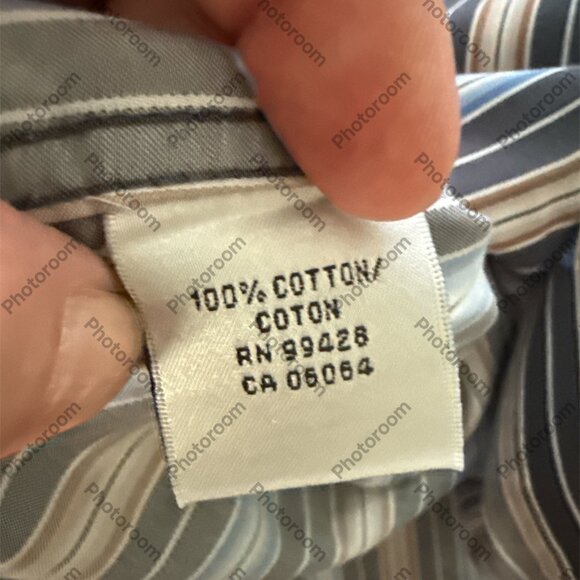 Bugatchi Mens Button Down Shirt XL Long Sleeve Striped - 100% Cotton - Picture 6 of 6